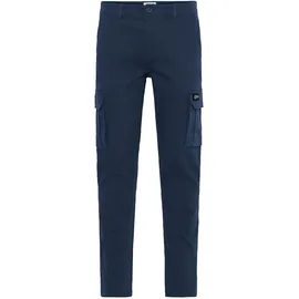 !Solid Cargohose SDCHASEY Regular Cargohosen Blau 34 32