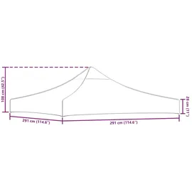 vidaXL Partyzeltdach 3x3 m Creme