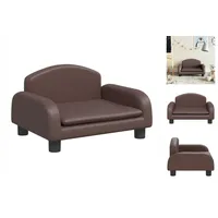 vidaXL Kindersofa Braun 50x40x30 cm Kunstleder