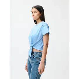 LeGer By Lena Gercke LeGer T-Shirt Tessy, LeGer by Lena Gercke mit Knoten-Detail, cropped blau XXL (44)