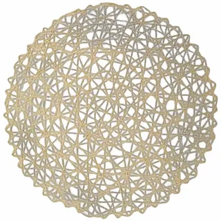 6er-Pack feine Papierseil-Tischsets für unordentliches Stricken, Papier-Tischsets, Restaurant-Tischdekoration, Kindergarten, DIY-Requisiten, Hintergrund-Teller- Platzset Glitzer (Beige, One Size)