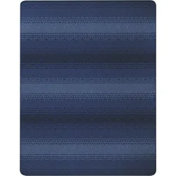 Wohndecke BIEDERLACK "Recover Deep", blau, B:150cm L:200cm, Polyester, Baumwolle, Wohndecken, aus hochwertigen Recycling-Garnen