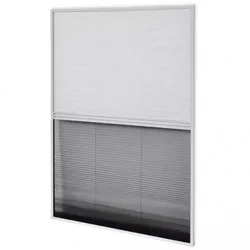 vidaXL Insektenschutz-Plissee für Fenster Jalousie Aluminium : Größe - 80 x 100 cm