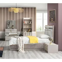 JV Möbel Kinderzimmer Set Top-Qualität Kinderbett, Nachttisch, Buecherregal), Kommode Beige:
