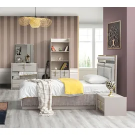 JV Möbel Kinderzimmer Set Top-Qualität Kinderbett, Nachttisch, Buecherregal), Kommode Beige: