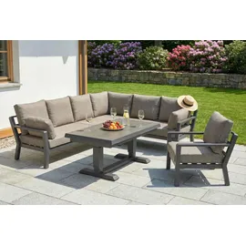 LC Garden Avena Speiseloungeset 3-tlg. Anthrazit/Braun