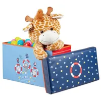 Relaxdays Sitzbox Kinder 50 l 1-tlg. blau