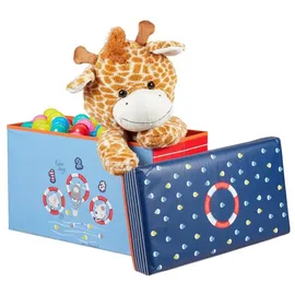 Relaxdays Sitzbox Kinder 50 l 1-tlg. blau