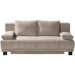 Schlafsofa aus Cord Luna , braun , Maße (cm): B: 200 H: 89 T: 96