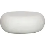 WOOOD Beistelltisch Pebble aus Fiberclay mit abgerundeter organischer Form, Tragkraft 90 kg, Glasfaser-Ton-Verbundmaterial, pflegebedürftig weiß rund | 65 cm x 31 cm x 49 cm
