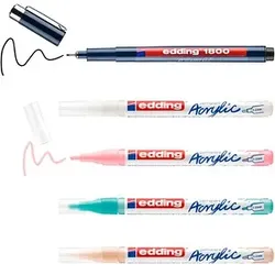 edding Manga Acrylstifte-Set farbsortiert 1,0 - 2,0 mm, 1 Set