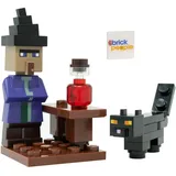 LEGO Minecraft Mini Set: Hexe Minifigur mit schwarzer Katze und Trank