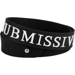 Halsband Submissive, schwarz | weiß