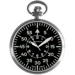 Messerschmitt ME-TAU-6 Taschenuhr mit Kette im Fliegeruhren-Stil