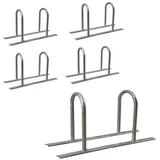 TRUTZHOLM Fahrradständer 5x Fahrradparker 140x43x88 cm Anlehnbügel Fahrradständer bis zu 20 grau