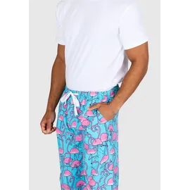 Lousy Livin Pant Greater Flamingos Pyjama-Hose Blau/Pink S
