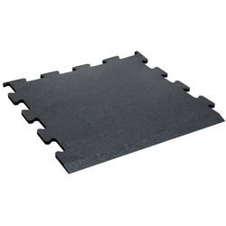 TRENDY SPORT Bodenmatte Rubber Flooring Segura black 1000 Randstück schwarz 1,0 cm