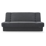 mb-moebel Sofa mit Schlaffunktion und Bettkasten, Kippsofa Klappsofa Schlafsofa Clic-Clack Couch für Wohnzimmer Federkern Sofagarnitur Polstersofa 92x192x85cm - Cyprus (Dunkelgrau - Soro 96)