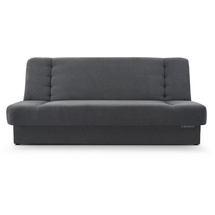 mb-moebel Sofa mit Schlaffunktion und Bettkasten, Kippsofa Klappsofa Schlafsofa Clic-Clack Couch für Wohnzimmer Federkern Sofagarnitur Polstersofa 92x192x85cm - Cyprus (Dunkelgrau - Soro 96)