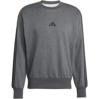 Adidas Essential Sweatshirt 3-Streifen Dunkelgrau/Schwarz S