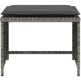 vidaXL Gartenstuhl mit Fußhocker 368618 1-tlg 55 x 70 x 106 cm grau