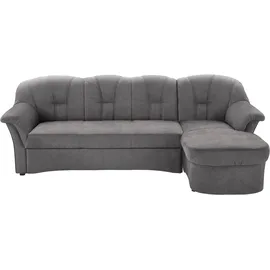 DOMO collection Ecksofa DOMO COLLECTION "Papenburg, zeitlose Rückensteppung, elegante Formensprache, L-Form", grau, B:235cm H:84cm T:140cm, Kunstleder SOFTLUX;Luxus-Microfaser (100% Polyester);Struktur ( 90% Polyester, 10% Polyacryl);Microfaser PRIMABELLE (100%