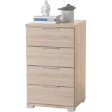 SchlafKONTOR Nachtkommode, mit 4 Schubkästen braun