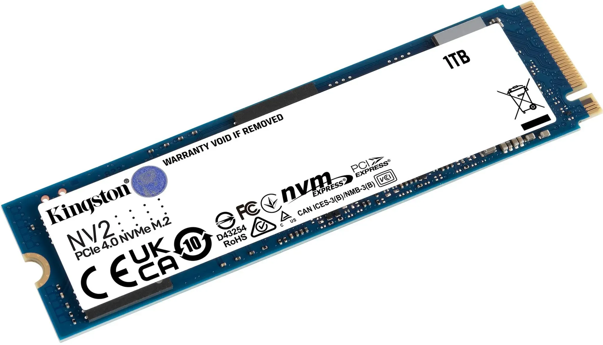 Kingston NV2, M.2 NVMe SSD, PCIe 4.0 x4, 2280, 1TB