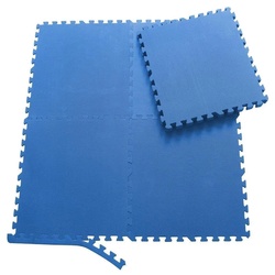 Sporttrend 24 Bodenschutzmatte 12 x Blau, Schutzmatte Bodenschutzmatte Fitnessmatte Sportmatte Trainingsmatte Yogamatte Übungsmatte Unterlegmatte Turnmatte Puzzlematte Bodenmatte