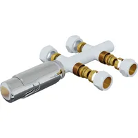 Hago HAGO24 Thermostat Badheizkörper Heizkörperregler Weiß Anschlussgarnitur Multiblock Zweirohrarmatur