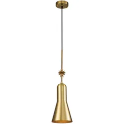 Etoile 1lt Medium Pendelleuchte - Gealtertes Messing und Blattgold