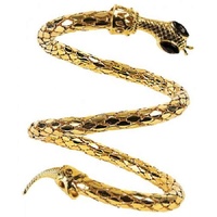 shoperama Armreif Schlange Gold Kostüm-Zubehör für Ägypterin Kleopatra Schmuck Pharaonin Armband