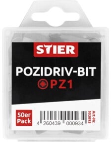 STIER Pozidriv-Bit-Großpackung PZ1