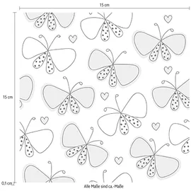 Queence Fliesenaufkleber Schmetterlinge 12er Set 15cm x 15cm
