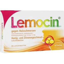 LEMOCIN gegen Halsschmerzen Honig-u.Zitroneng.Lut. 24 St