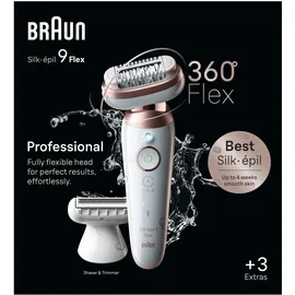 Braun Silk-épil 9 Flex 9-030 3D SensoSmart Wet&Dry Epelierer weiß/ rosegold