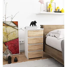 Akord CL4 40 x 74 x 35 cm Weiß / Sonoma Eiche