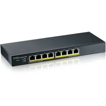 ZyXEL GS1900-8HP V3 8-Port GbE L2 PoE Smart Switch, 802.3at lüfterlos PoE+ 70W