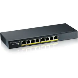 ZyXEL GS1900-8HP V3 8-Port GbE L2 PoE Smart Switch, 802.3at lüfterlos PoE+ 70W