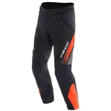 Dainese Drake 2 Air Absoluteshell Pants, Wasserdichte Motorradhose, belüftet, mit abnehmbaren Knieschonern, Mann, Schwarz/Rot-Fluo, 48