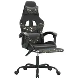vidaXL Gamingstuhl mit Fußstütze Schwarz Tarnfarben Grün