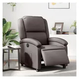 vidaXL Relaxsessel Elektrisch Leder 55,8 x 99,5 x 73,8 cm Dunkelbraun mit Rollen