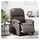 vidaXL Relaxsessel Elektrisch Leder 55,8 x 99,5 x 73,8 cm Dunkelbraun mit Rollen
