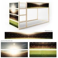 Unik nordic Aufkleber für IKEA Kura Hochbett, Fussball 5-Sticker-Set