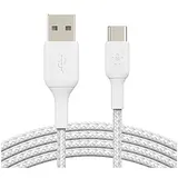 Belkin BoostCharge Braided USB-C to USB-A 0.15m weiß (CAB002bt0MWH)