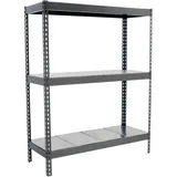 Proregal Schwerlastregal Metal Beast Three HxBxT 150 x 150 x 45 cm 3 Ebenen Fachlast 600 kg Grau