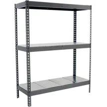 Proregal Schwerlastregal Metal Beast Three HxBxT 150 x 150 x 45 cm 3 Ebenen Fachlast 600 kg Grau
