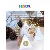 Heyda Adventskalender Bastelset Pyramiden weiß gold