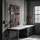 Tectake Werkzeuglochwand Metall 160 cm x 60 cm rot/schwarz