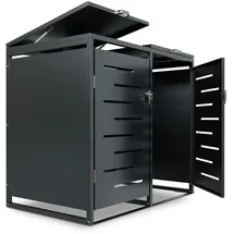 Juskys 2er Metall Mülltonnenbox Arel